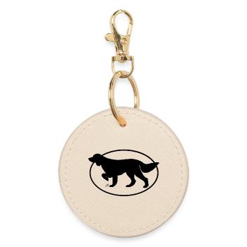 German long hair - Round Keyring - oyster - Front