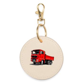 Camion rouge - Porte-clés rond - huître - Devant