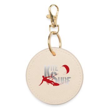 KITE SURFING - Round Keyring - oyster - Front