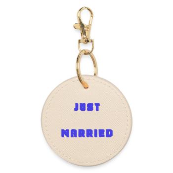 COUPLE. JUST MARRIED. EVJF. SAINT VALENTIN. MARIES - Porte-clés rond - huître - Devant