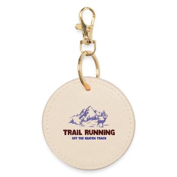 Trailrunning - abseits der ausgetretenen Pfade - Runder Schlüsselanhänger - Auster - Vorne