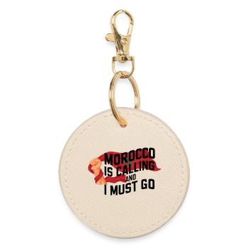 Morocco is calling and i must go - Round Keyring - oyster - Front