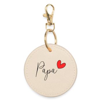 DAD. FATHER'S DAY. HAPPY FATHER'S DAY. HAPPY BIRTHDAY. - Round Keyring - oyster - Front