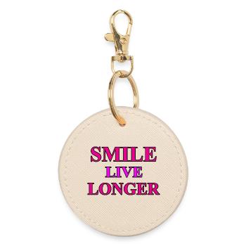 Smile - Round Keyring - oyster - Front