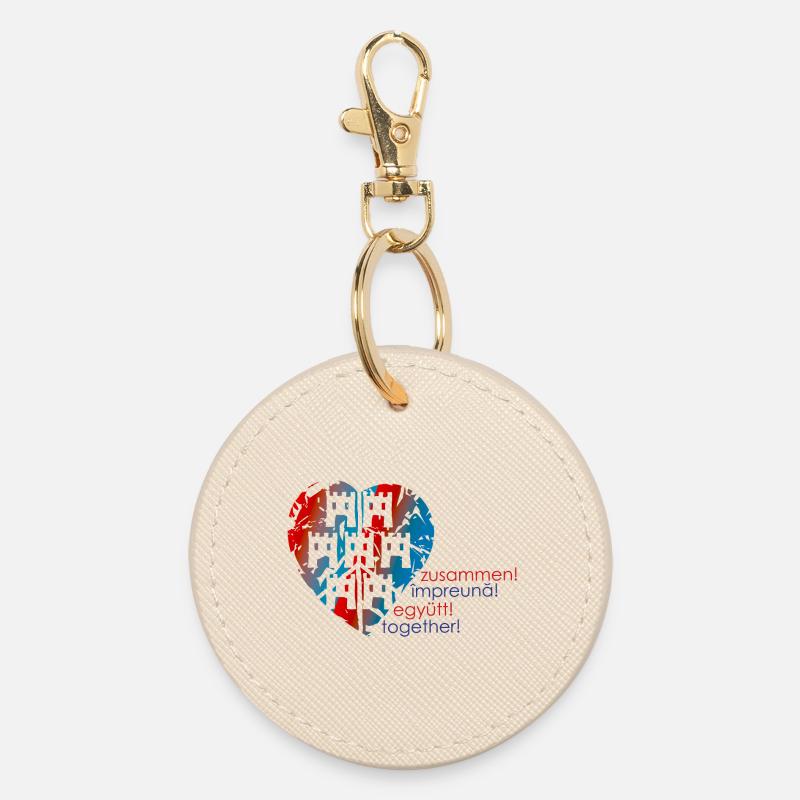 together - Round Keyring - oyster