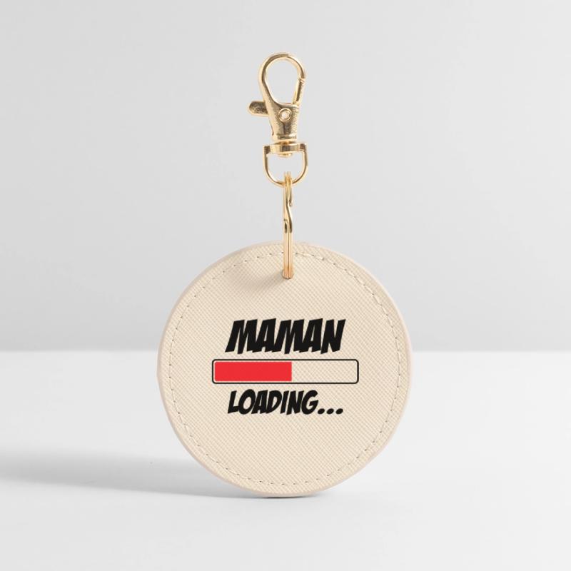 Maman loading... Please Wait - Future Mère Porte-clés rond