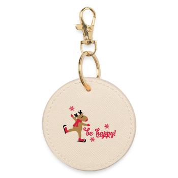 Funny Christmas - Round Keyring - oyster - Front