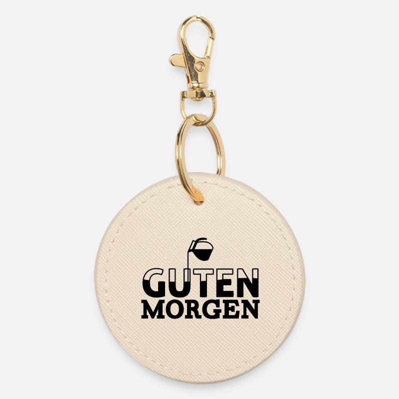 Guten Morgen Kaffee - Runder Schlüsselanhänger - Auster