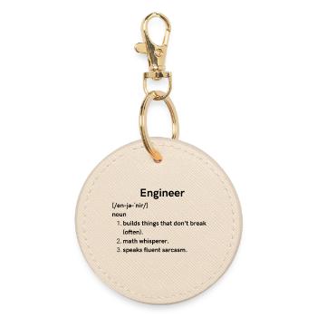 engineer  - Round Keyring - oyster - Front