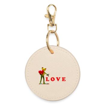 Graines d’amour avec coeur et comestibilité de la graine - Porte-clés rond - huître - Devant