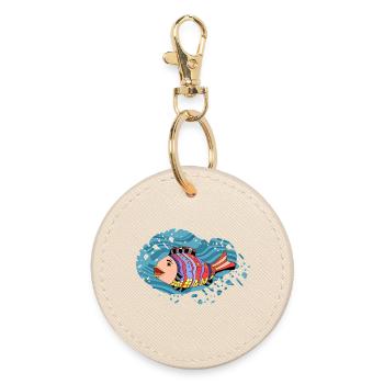 fish - Round Keyring - oyster - Front