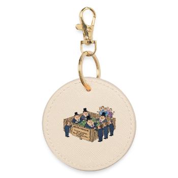 Lobbyist petting zoo - Round Keyring - oyster - Front