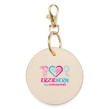 Educator Kindergarten Kita Profession Kindergarten Teacher - Round Keyring - oyster - Front