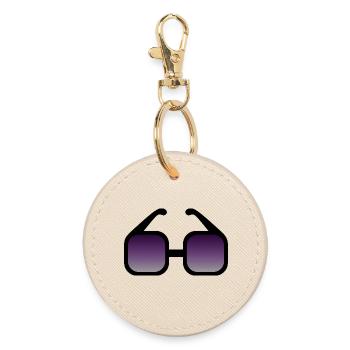 Lunettes de soleil dégradées noires - Porte-clés rond - huître - Devant