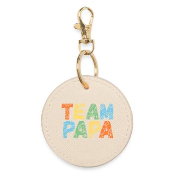 Mother Team Mom - Round Keyring - oyster - Front