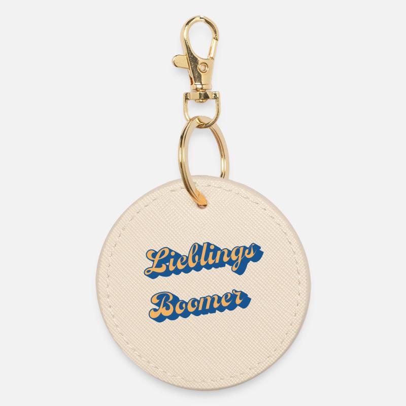 Liebings Boomer Script Logo - Porte-clés rond - huître