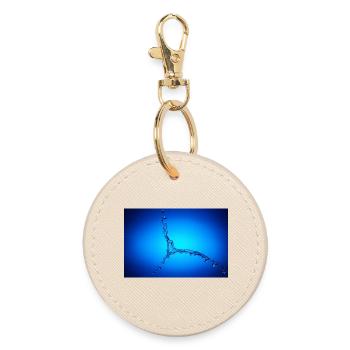 Blue Water Splash #2 - Round Keyring - oyster - Front