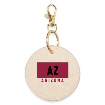 Logo Arizona AZ en bordeaux et noir - Porte-clés rond - huître - Devant
