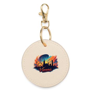 Vienne, capitale de l’Autriche, Silhouette cadeau - Porte-clés rond - huître - Devant