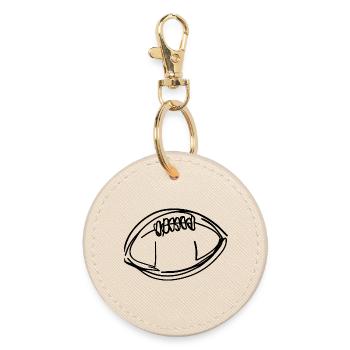 Croquis de ballon de football - Porte-clés rond - huître - Devant