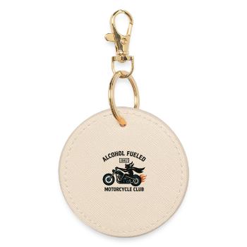 Alcohol Fueled Motorcycle Club 1967 - Round Keyring - oyster - Front