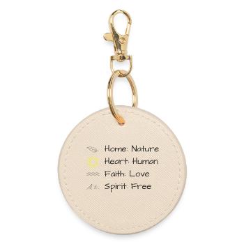 Connected to everything - Round Keyring - oyster - Front