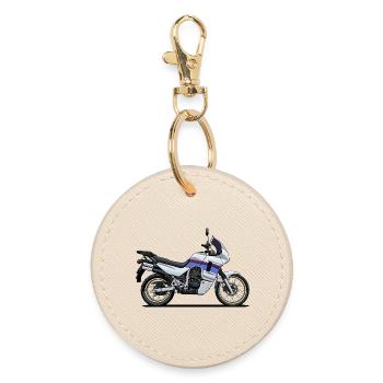Adventure bike - Round Keyring - oyster - Front
