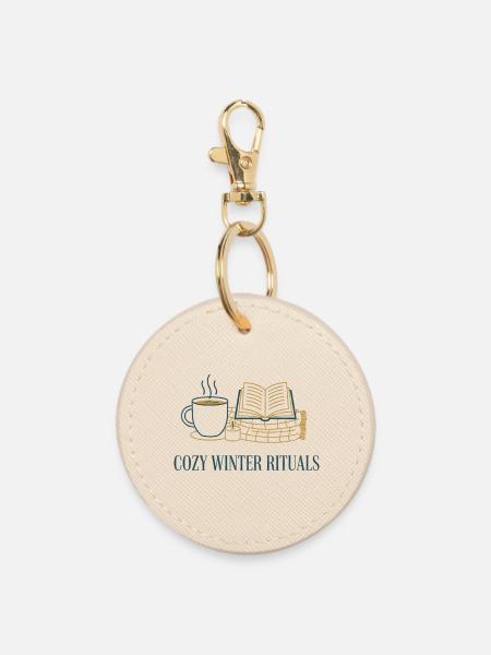 Cozy Winter Rituals - Runder Schlüsselanhänger - Auster