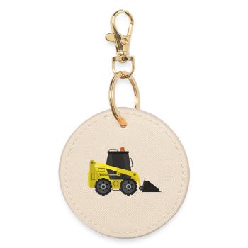 Excavator - Round Keyring - oyster - Front
