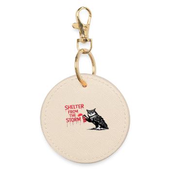 Shelter from the Storm - Round Keyring - oyster - Front
