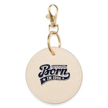 Born in 1996 - Birthday - Limited Edition - Round Keyring - oyster - Front