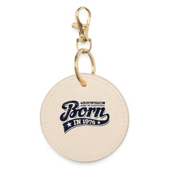 Born in 1976 | Birthday - Limited Edition - Round Keyring - oyster - Front