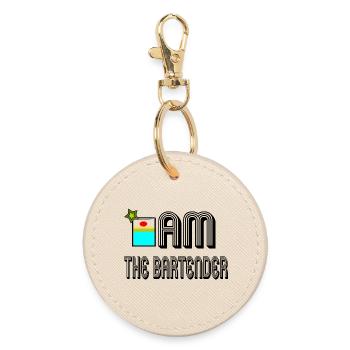 I am the bartender - Runder Schlüsselanhänger - Auster - Vorne