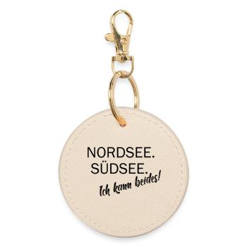 North Sea. South Seas. I can do both. - Round Keyring - oyster - Front