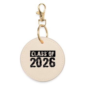 Class of 2026 School Studies Class Graduation Abi - Round Keyring - oyster - Front