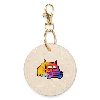 Camion coloré - Porte-clés rond - huître - Devant