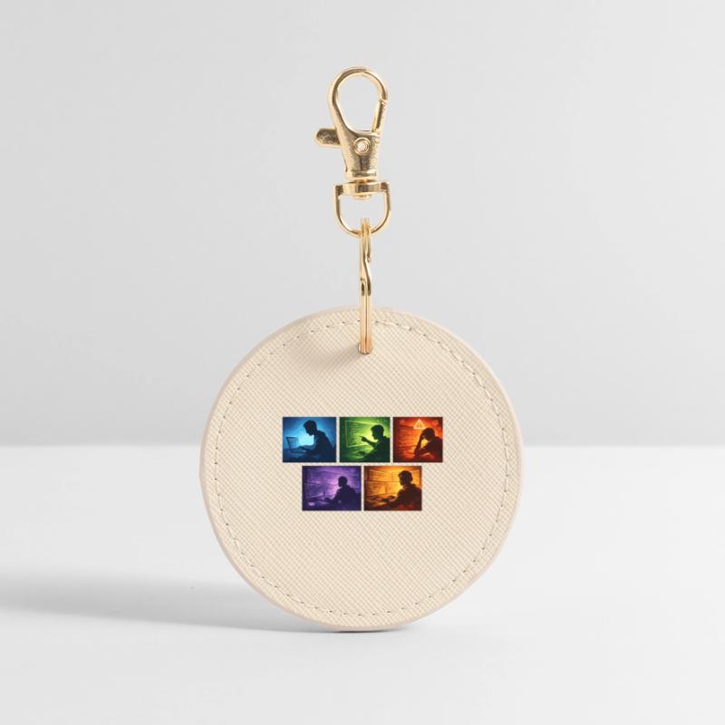 Multi-Screen Code Shadow Round Keyring