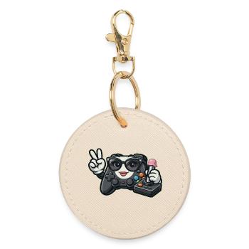 Kawaii WWII-Spielcontroller - Runder Schlüsselanhänger - Auster - Vorne