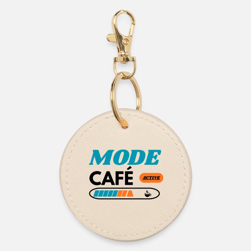 Mode Active Palette Teal Orange - Round Keyring - oyster