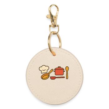 Chef passionné – cuisine adore le plaisir - Porte-clés rond - huître - Devant