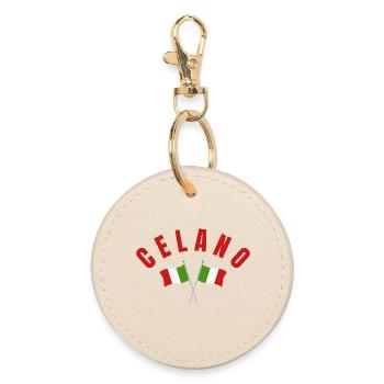 Drapeaux italiens Celano - Porte-clés rond - huître - Devant
