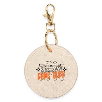 Game Over Rétro Orange Bold - Porte-clés rond - huître - Devant