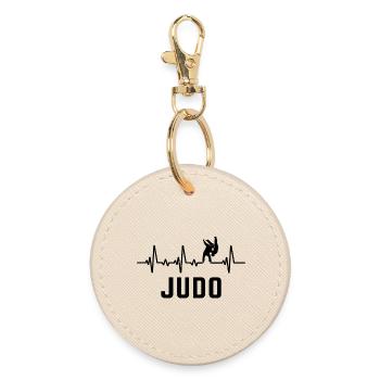 Judo battement de coeur judokate - Porte-clés rond - huître - Devant
