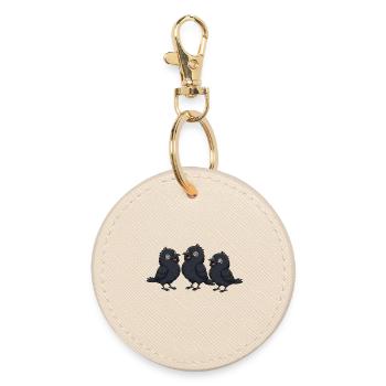 Three Raven Brothers - Round Keyring - oyster - Front