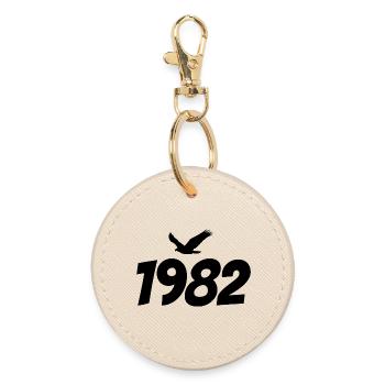 1982 Vintage Vintage Eagle Graphic - Round Keyring - oyster - Front