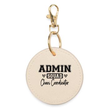 Escouade Administrative : cadeau de l’équipe rétro de bureau colorée - Porte-clés rond - huître - Devant