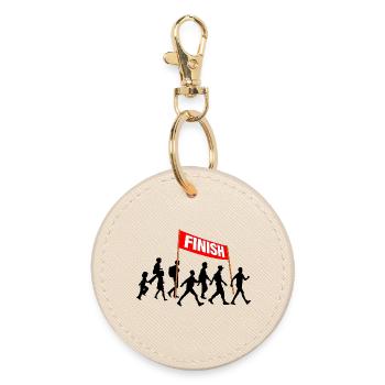 Walking Finish Team - Round Keyring - oyster - Front