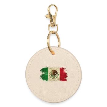 Mexico Vintage Flag / Gift Mexico - Round Keyring - oyster - Front