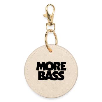 More Bass Bassist Bassisten - Runder Schlüsselanhänger - Auster - Vorne