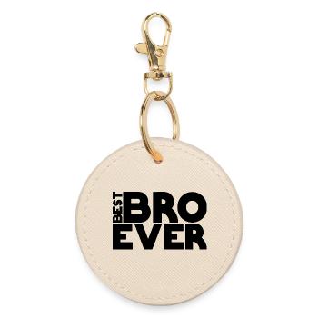 best BRO ever - Round Keyring - oyster - Front